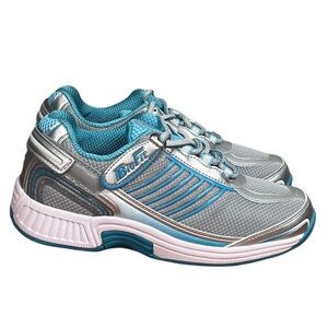 NIB Women's OrthoFeet Verve Tie-Less Turquoise Orthopedic Shoe Size 6.5 W